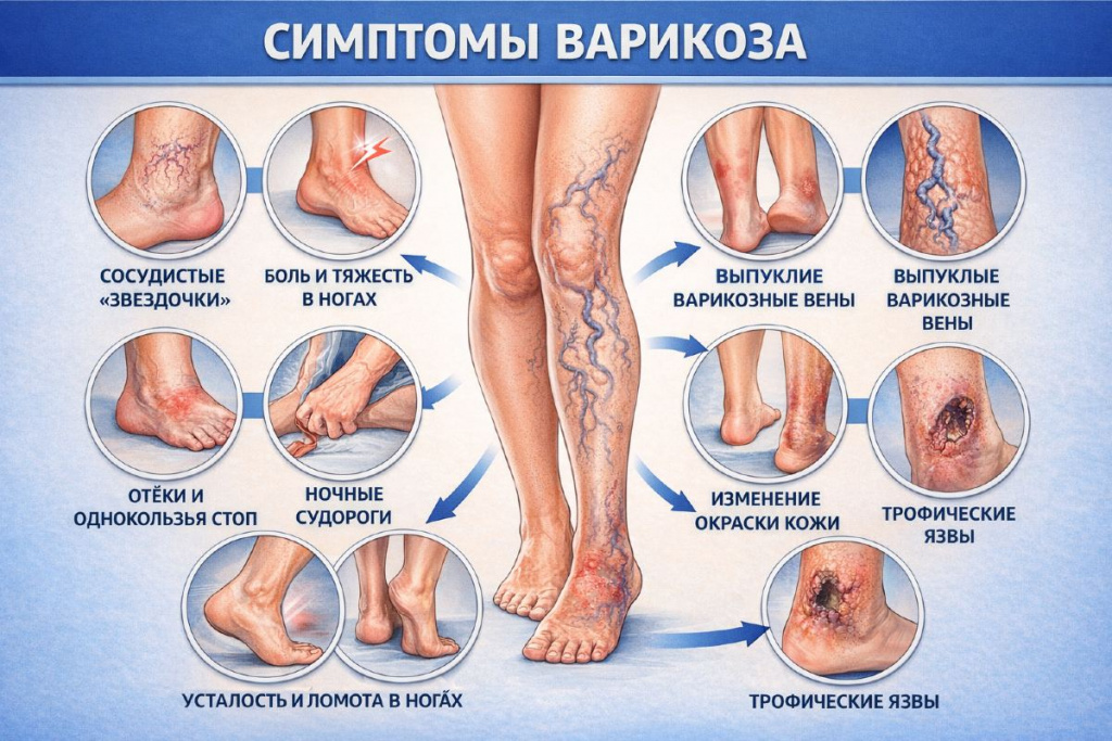 Симптомы варикоза